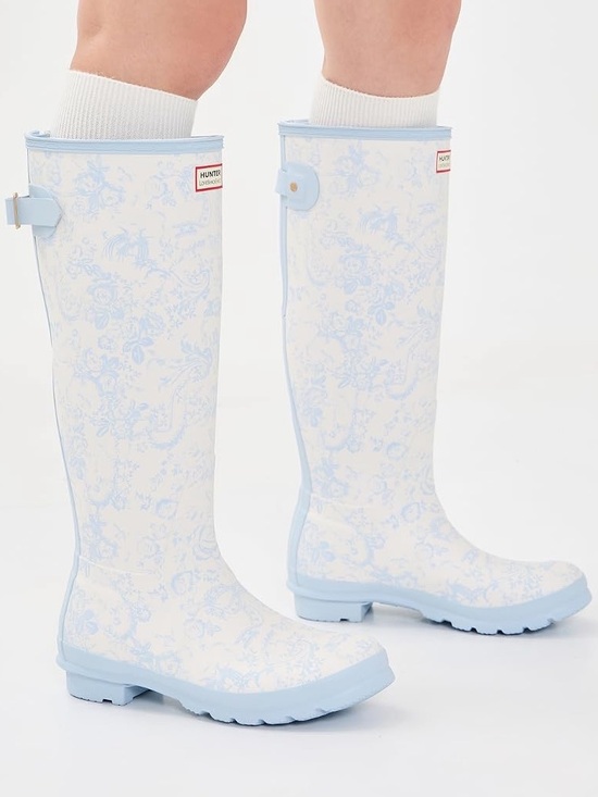 Hunter Shoes - 👢💙 Hunter x LoveShackFancy Play Tall Rain Boot Blue 👢💙